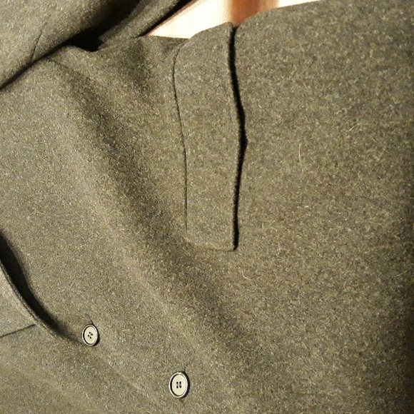 Men's Gray Wool Top Coat - Picture 3 of 6